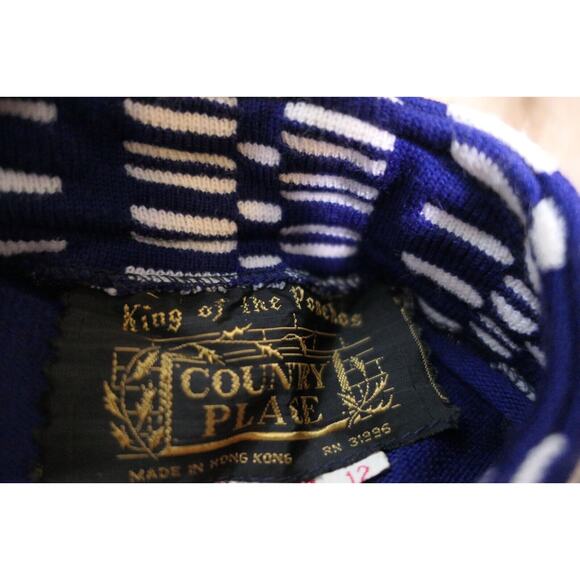 VINTAGE King of the Ponchos Country Place Women Zipper Poncho Cape Fringe Sz 12 - Picture 3 of 16